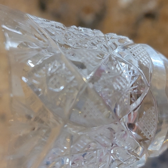 6 Bohemia cut crystal sherry glasses. - Picture 6 of 6